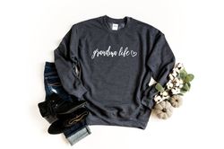 grandma life sweatshirt, personalized gift for grandma, cozy shirts for new grandma, grandma to be gift, mothers day gif