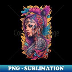 Tatto Woman - Trendy Sublimation Digital Download - Bold & Eye-catching