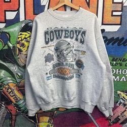 Retro NFL Football Dallas Cowboys Super Bowl Sweatshirt Men Women, football crewnecks, and football fan gifts
