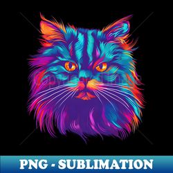 Neon Persian Cat - Creative Sublimation PNG Download - Defying the Norms