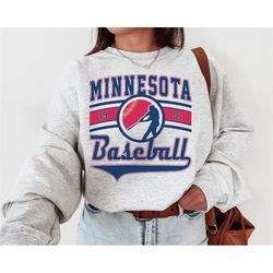 Vintage Minnesota Twins Crewneck Sweatshirt / Tee, Minnesota Twins EST 1901 Sweatshirt, Minnesota Baseball Shirt, Retro