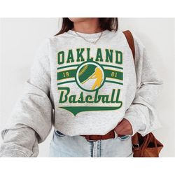 Vintage Oakland Athletic Crewneck Sweatshirt / TShirt, Athletics EST 1901 Sweatshirt, Oakland Baseball Game Day Shirt, R