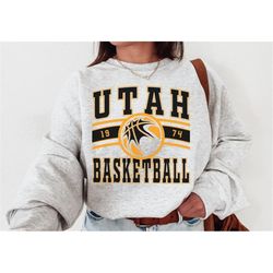 Utah Jaz, Vintage Utah Basketball Sweatshirt \ T-Shirt, Jazz Sweater, Jazz T-Shirt, Vintage Basketball Fan Shirt, Retro