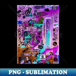 Graffiti Street Violet Design Tags - Professional Sublimation Digital Download - Perfect for Personalization