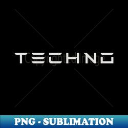 TECHNO - Decorative Sublimation PNG File - Perfect for Sublimation Art
