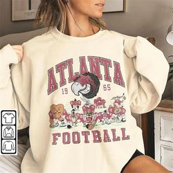 Atlanta Vintage Looney Tunes Football Sweatshirt, Desmond Ridder Game Day Classic 90s Graphic Tee Falcons Gift Unisex Fa
