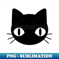 Cute  Freaky Black Cat Face - Decorative Sublimation PNG File - Spice Up Your Sublimation Projects