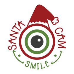 Santa Cam Smile Svg, Santa Cam clipart, Merry Christmas Svg, Noel Svg, Winter Svg, Holidays Svg, Instant Download