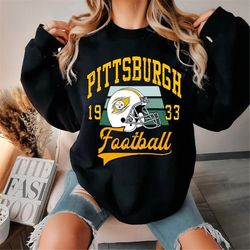 Vintage Pittsburgh Football Sweatshirt, Retro 90s NFL Shirt, NFL Football Shirt, Steelers Football Gift Shirt,Pittsburgh
