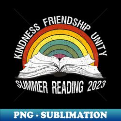 All Together Now Summer Reading 2023 Rainbow Book Lover - Instant PNG Sublimation Download - Perfect for Sublimation Art