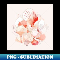 Abstract Art Seashells - Instant PNG Sublimation Download - Perfect for Sublimation Art