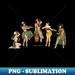 Hula Girls Chilling Dancing the Hula wht - Premium PNG Sublimation File - Stunning Sublimation Graphics