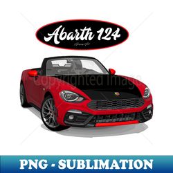 ABARTH 124 Rosso - Creative Sublimation PNG Download - Bold & Eye-catching