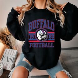 Buffalo Bills Sweatshirt, Vintage Buffalo Bills Jersey Shirt, Retro NFL Buffalo Bills T-Shirt, Buffalo Football Bills Fa