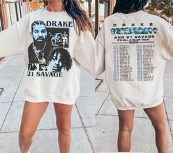 Drake Sweatshirt, Drake  21 Savage Tour Sweatshirt, Its All A Blur Tour 2023 Sweatshirt