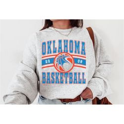 Vintage Oklahoma Thunde Sweatshirt \ T-Shirt, Thunder Sweater, Thunder T-Shirt, Vintage Basketball Fan, Retro Oklahoma C