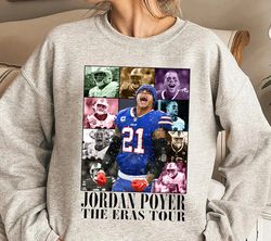 Jordan Poyer The Eras Tour Shirt, Vintage 90s Football Bootleg Style T-Shirt, Jordan Poyer Shirt
