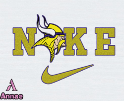 Nike Minnesota Vikings Embroidery Effect, Nike Svg, Football Team Svg, Nfl Logo, NfL,Nfl Design 40