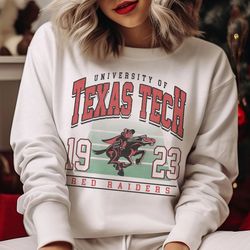 Retro Texas Tech Football Sweatshirt, Texas Tech Football Shirt, Texas Tech-Red Raiders Mascot Sweatshirt, NCAA Shirt, B