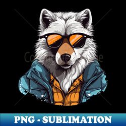 Street Style Arctic Wolf  Wolf Lovers - Vintage Sublimation PNG Download - Perfect for Sublimation Art
