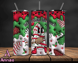 Christmas 20oz Tumbler Wrap PNG, Christmas 3D Inflated Puffy Tumbler Wrap Png, Grinchmas 20oz Png 96
