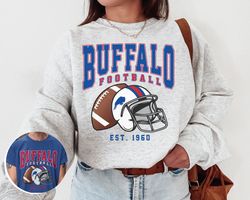 Vintage Buffalo Football Crewneck Sweatshirt  T-Shirt, Vintage Style Bills Crewneck Sweatshirt, Buffalo New York, Buffal