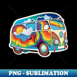 Colorful van - PNG Transparent Sublimation File - Unleash Your Creativity