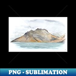 Bayonet Peaks - Lake Wakatipu - Retro PNG Sublimation Digital Download - Bold & Eye-catching