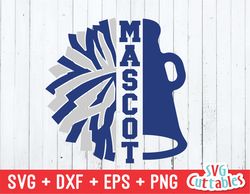 Cheer svg - Megaphone svg - Pom Pom - Cheer Cone svg - eps - dxf - png - Cheerleader svg - Cut File - Silhouette - Cricu