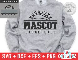 Basketball SVG - Basketball Cut File - Template 0055 - svg - eps - dxf - Silhouette - Cricut Cut File - svg Files - Digi