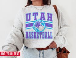 Vintage Utah Basketball SweatshirtT-Shirt, Utah Jaz Sweater, Jazz T-Shirt, Vintage Basketball Fan Shirt, Retro Utah Bask
