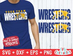 Wrestling svg - Wrestling Distressed - svg - dxf - eps - png - Wrestling cut file - Silhouette - Cricut - Digital File