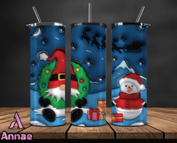 Grinchmas Christmas 3D Inflated Puffy Tumbler Wrap Png, Christmas 3D Tumbler Wrap, Grinchmas Tumbler PNG 96