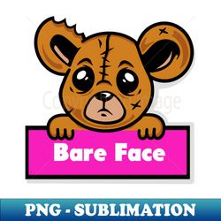bear face - modern sublimation png file - perfect for personalization