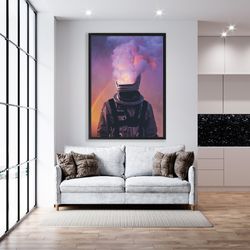 Astronaut Wall Art - Sublimenation - Gift For Him - Astronaut Wall Art - Canvas Wall Art  Outer Space   Astronaut In Spa