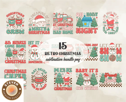 15 Retro Christmas Bundle Png, Christian Christmas Svg, Christmas Design, Christmas Shirt, Christmas 109