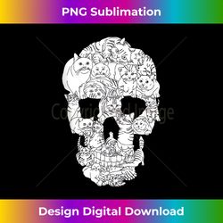 Cat Skull Halloween Funny Goth Punk Emo Graphic Gift T- Tank Top - Edgy Sublimation Digital File - Access the Spectrum of Sublimation Artistry