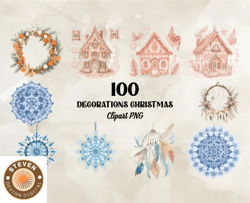 100 Decorations Christmas Png, Christian Christmas Svg, Christmas Design, Christmas Shirt, Christmas 120