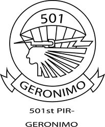 501st PIR GERONIMO US ARMY AIRBORNE WINGS & PARACHUTE INFANTRY VECTOR FILE SVG DXF EPS PNG JPG FILE
