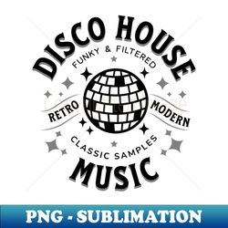 DISCO HOUSE  - Retro Modern Disco Ball blackgrey - Professional Sublimation Digital Download - Perfect for Sublimation Art