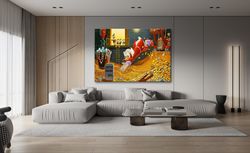 Monopoly Scrooge Mcduck Graffiti Art, Money Paintings on The Wall Art, Canvas s and Prints, Mcduck Gift, Living Room Hom