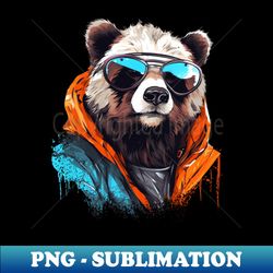 Urban Zen Giant Panda Streetwise Bamboo Vibes  Panda Lovers - Vintage Sublimation PNG Download - Perfect for Sublimation Mastery