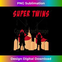 Boy and Girl Super Twins T- - Kids Twin Superhero Comic - Minimalist Sublimation Digital File - Immerse in Creativity with Every Design