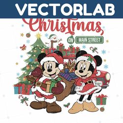 Christmas On Main Street Disney Mickey Minnie SVG File