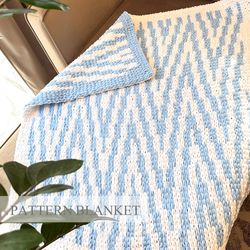 Alize Puffy More Blanket Pattern, Finger Knit Blanket Pattern, Loop Yarn Blanket Pattern, Spatial Blanket Pattern
