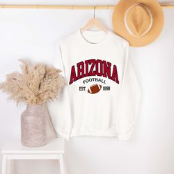 Arizona Football Crewneck SweatShirt , Vintage Style Arizona SweatShirt , Cardinal Shirt , Arizona Football T-Shirt
