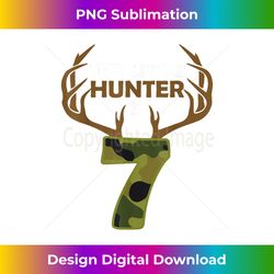 funny 7th birthday 7 year old deer hunter gift for boys kids - timeless png sublimation download - striking & memorable impressions