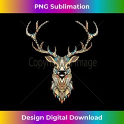 elk head  face artistic illustration graphic - edgy sublimation digital file - chic, bold, and uncompromising