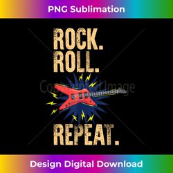 Retro 80's Vintage Punk Music Rock Roll Repeat Kids - Deluxe PNG Sublimation Download - Elevate Your Style with Intricate Details