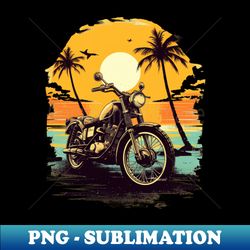 Motorbike Sunset Journey - Elegant Sublimation PNG Download - Capture Imagination with Every Detail